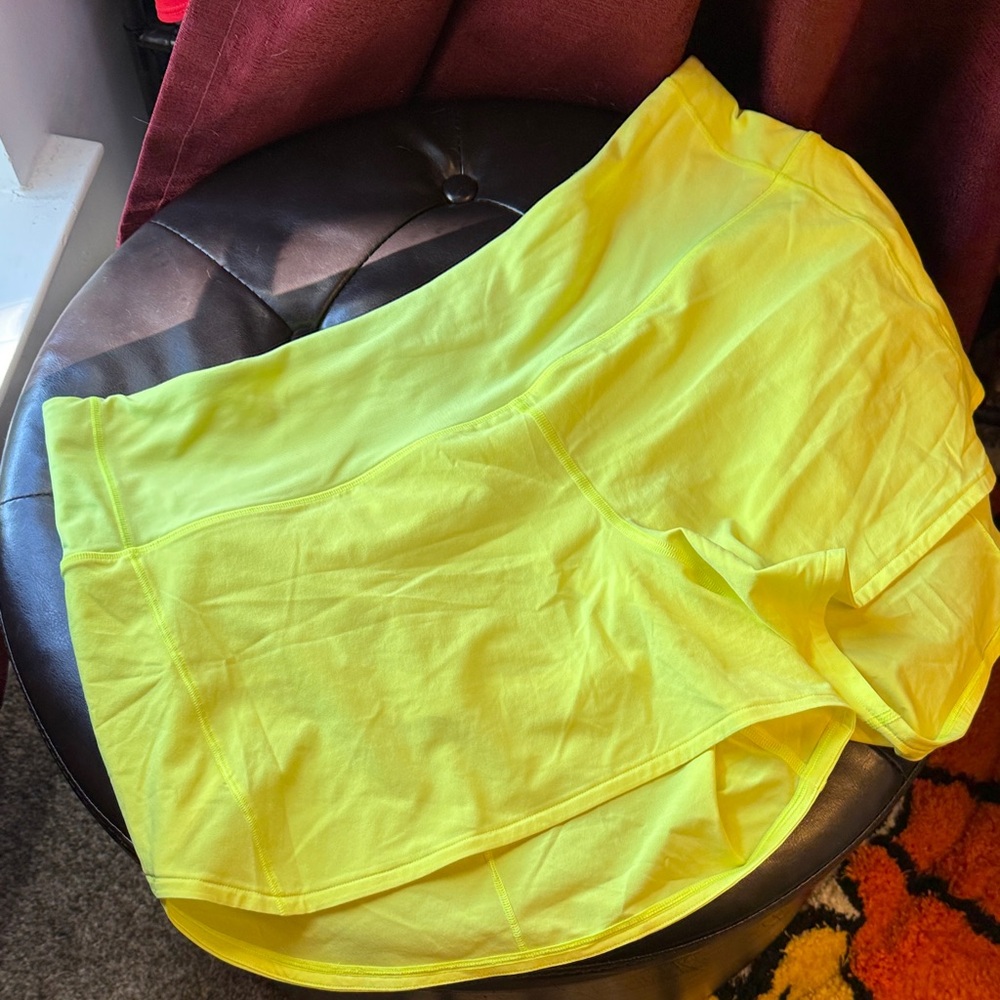 lululemon athletica Neon Yellow Women Shorts